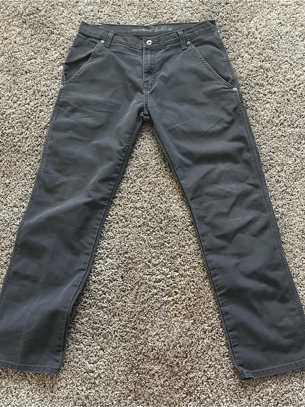 Dickies Men's Straight Cargo Jeans Charcoal Gray